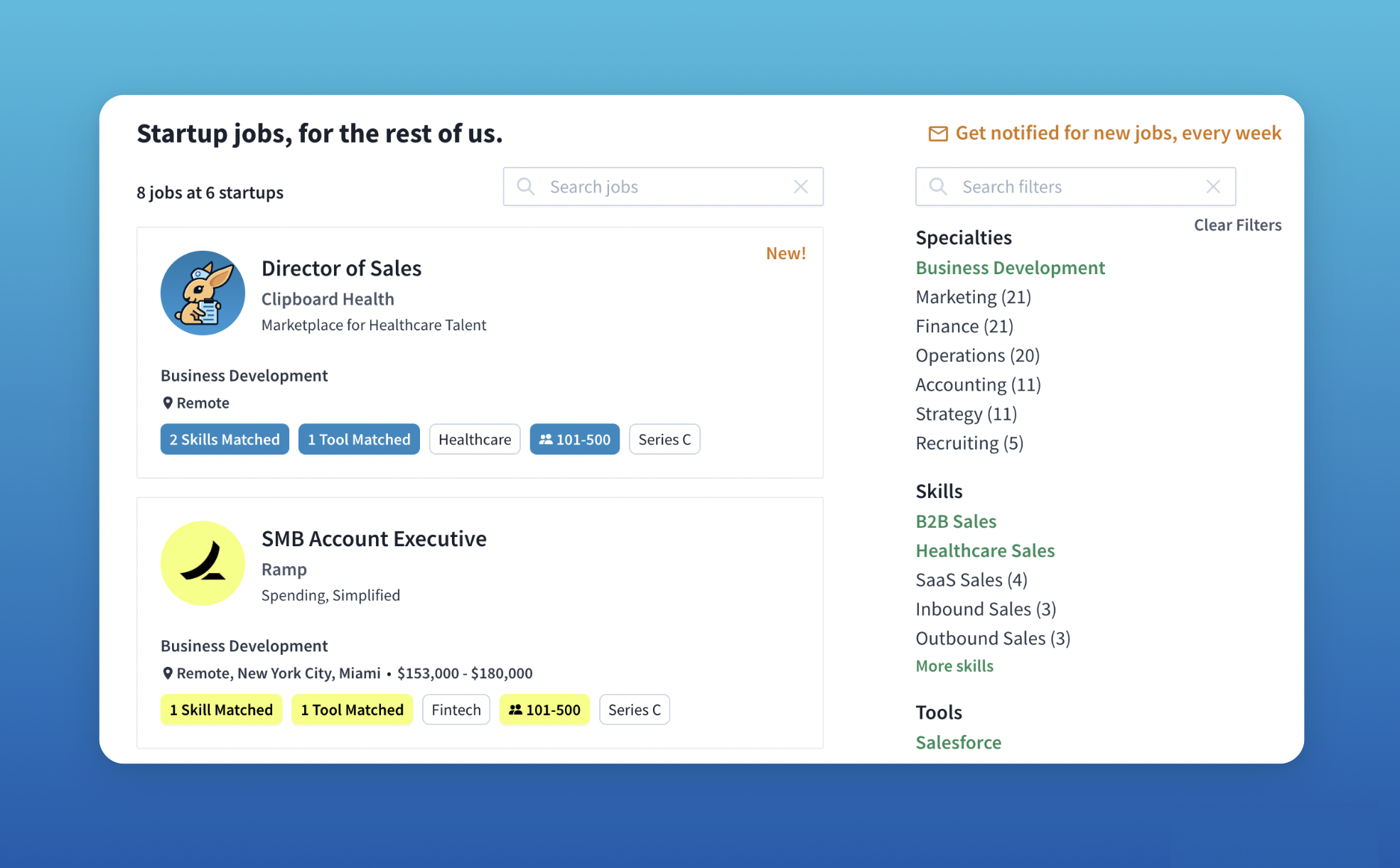 Screenshot of the moneymoves 2.0 redesign